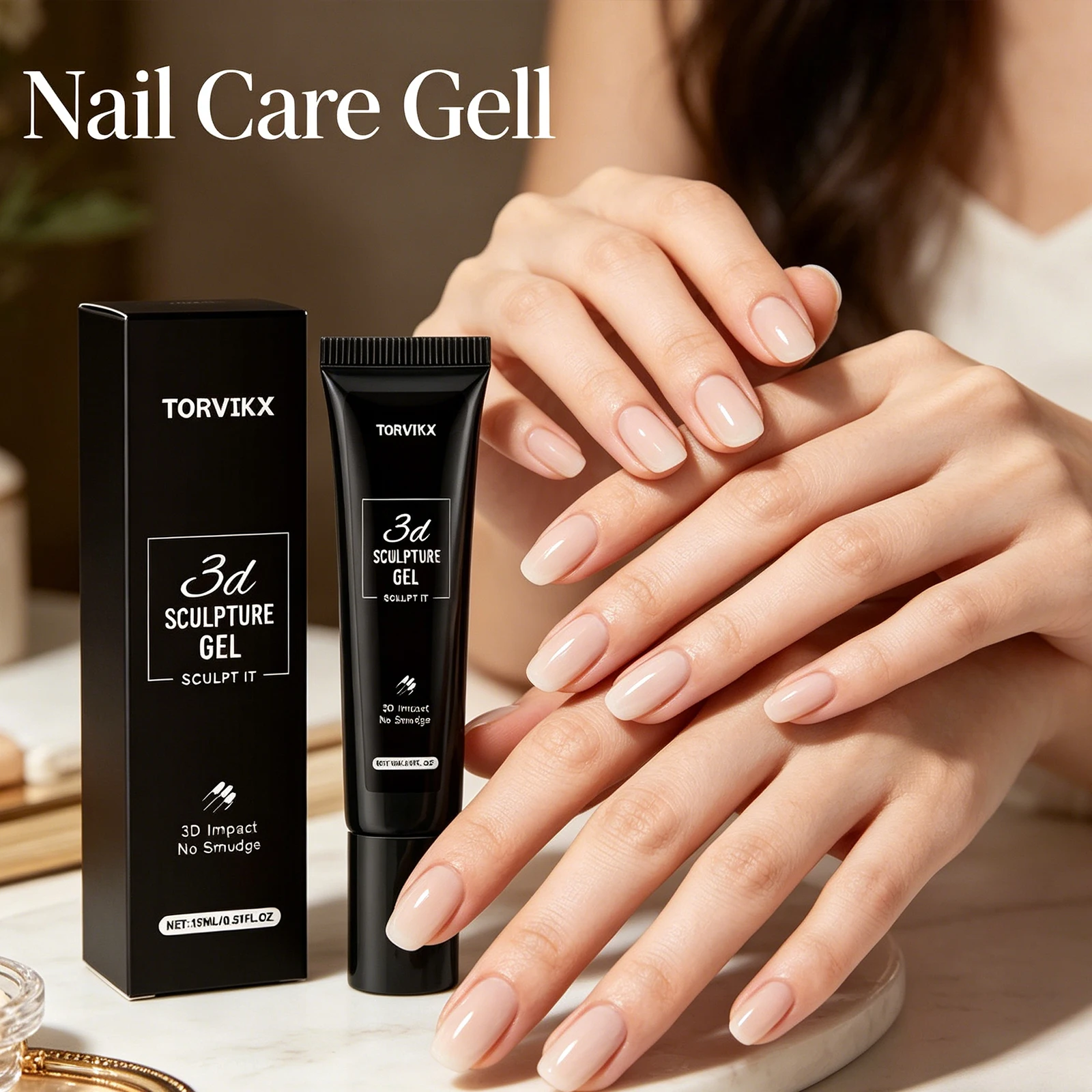 TORVIKX Nail Care Gel Nourish Nail Lightweight Moisturizing Long Lasting Promote Healthy Growth Repair Damaged Tissue 15ml