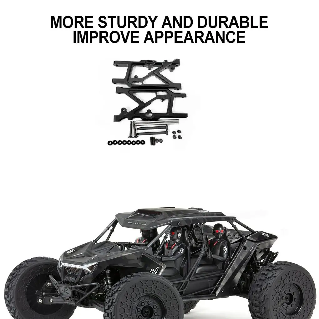 2 uds aleación de aluminio 1/7 brazo de suspensión inferior trasero para 6S RC pieza de coche accesorios de coche piezas de repuesto