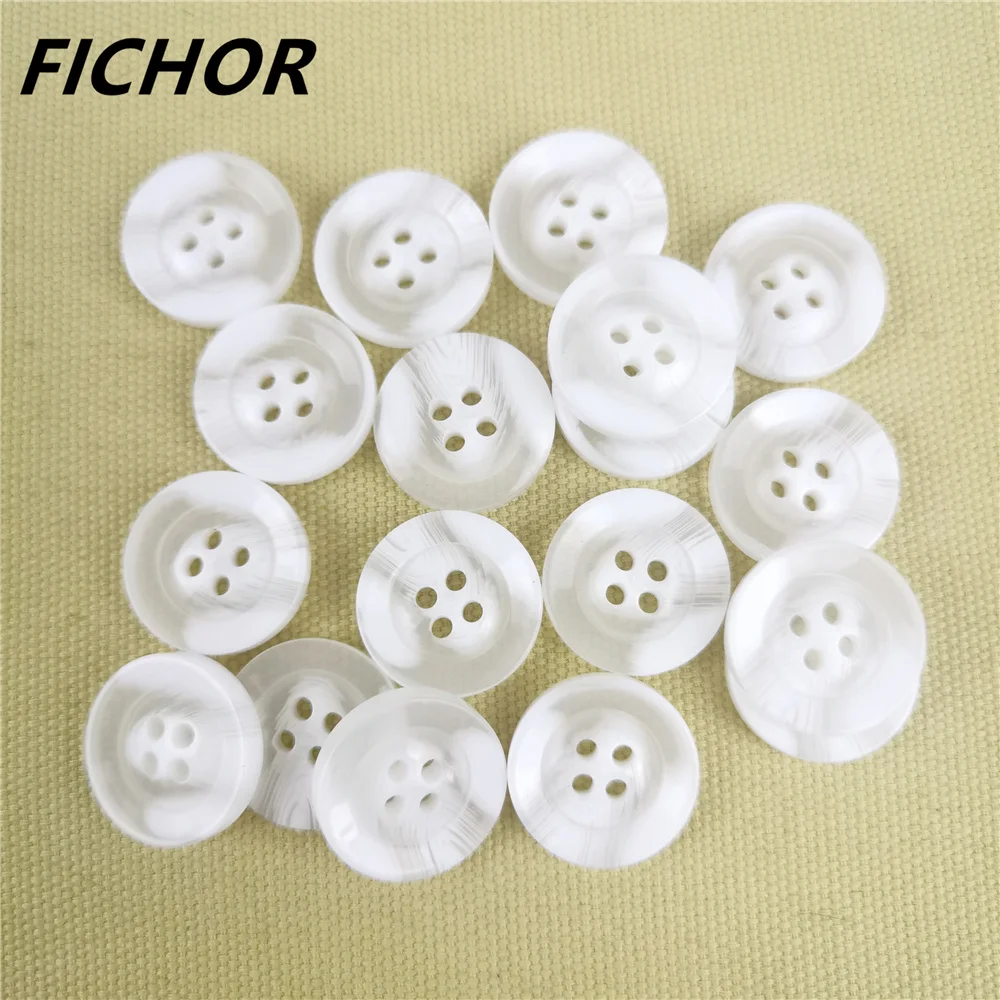 10/20pcs 17mm 4 Hole Big Resin Imitation Horn Pattern Coat Suit Buttons For Clothing Men Classical Jacket Decorative Sewing