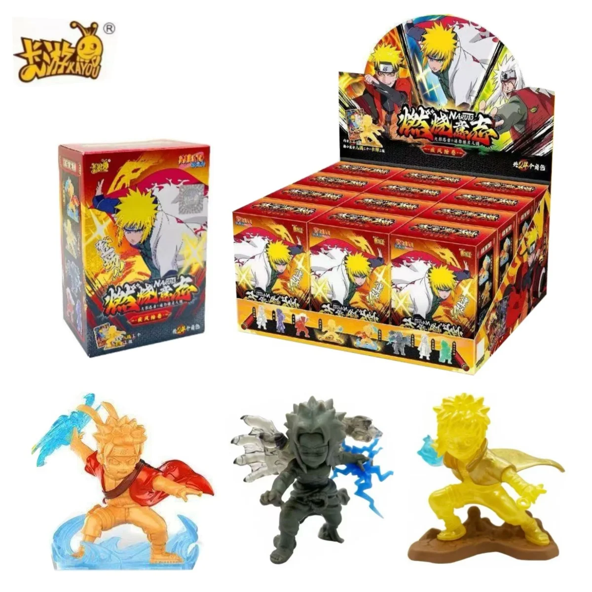 

KAYOU Genuine New Product Naruto Burning Will Series Mini Rubber Figures Vol.1 Anime Peripheral Collection Kids Toys and Gifts