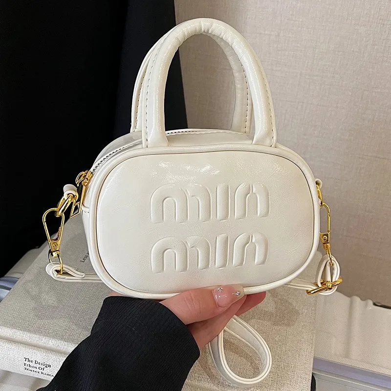 

Корейская мини-сумка для боулинга 2025 года — милый клатч с губной помадой, многосторонняя сумка через плечо/плечо, маленькая сумочка для женщин