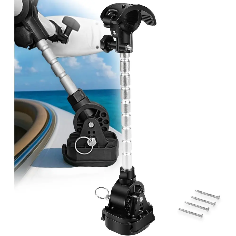 Trolling Motor Mount for 1991-2023 Models with Adjustable Arm, Marine-Grade Anti-Corrosion