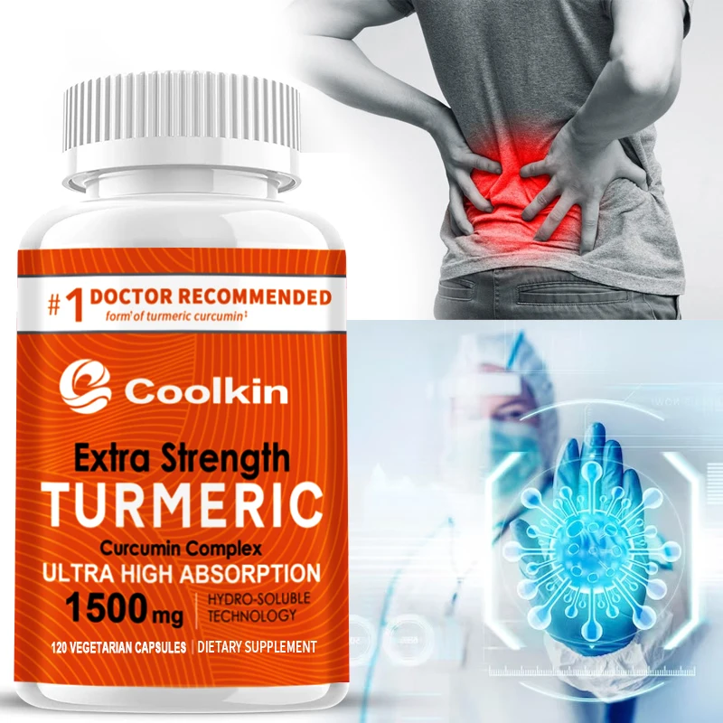 

Turmeric Curcumin Capsules - Joint and Bone Supplement, Relieves Pain and Promotes Comfort