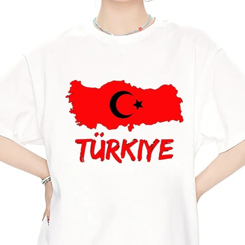 

turkey design turkiye T Shirt Men Couple Combination Clothes Short Sleeve Collar Fashion Women Cotton