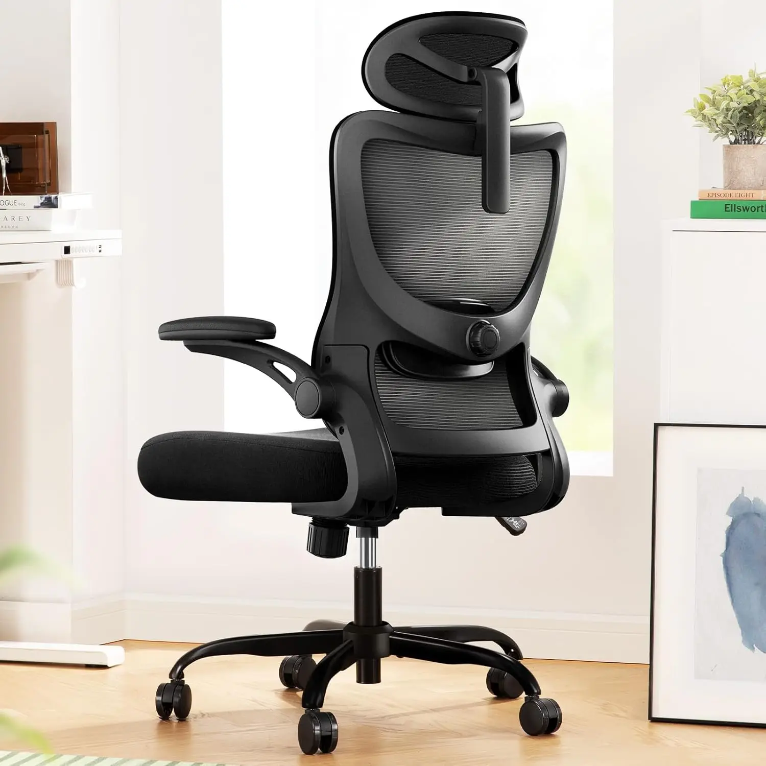 

Marsail Ergonomic Office Chair: Office Computer Desk Chair with High Back Mesh and Adjustable Lumbar Support Rolling Work Swivel