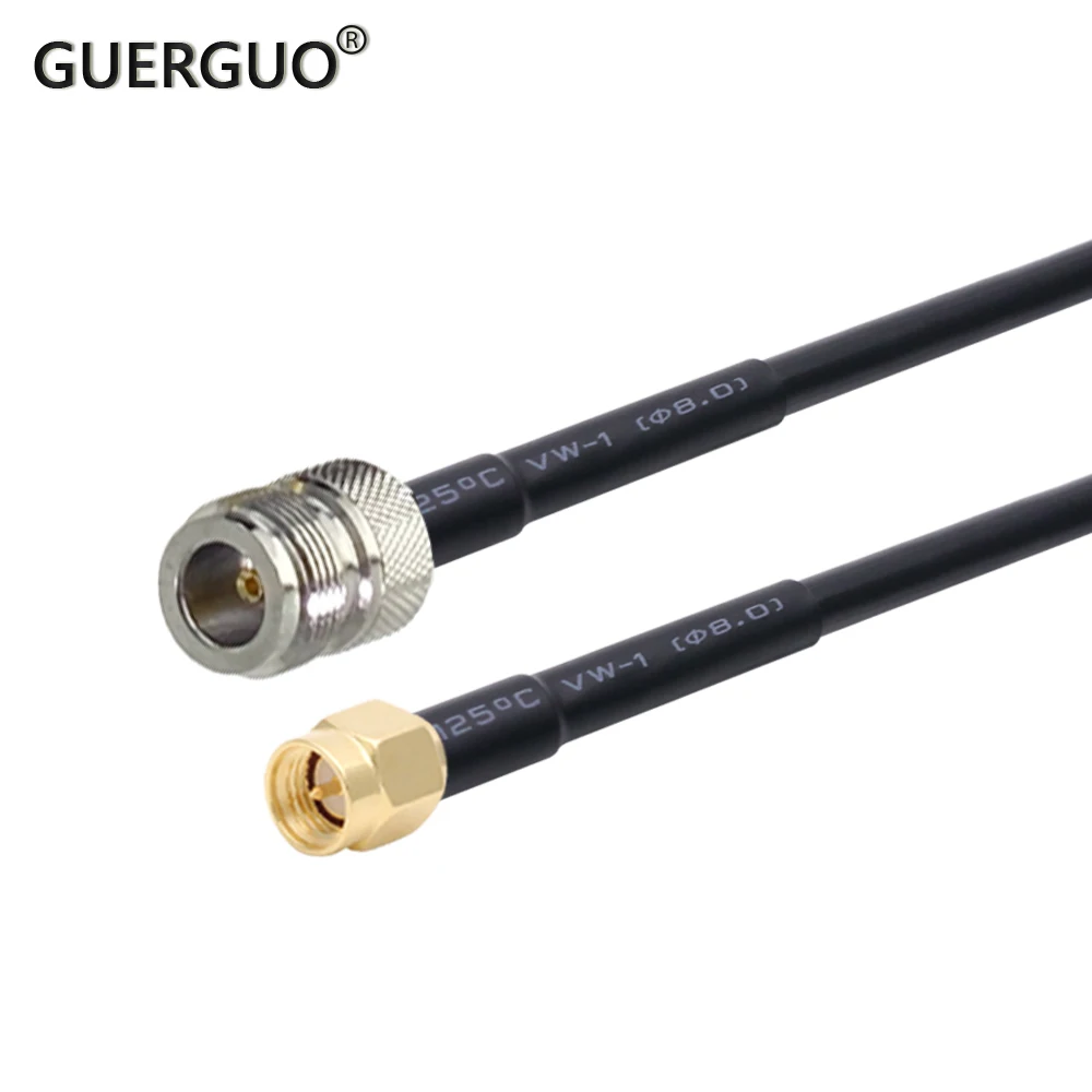 

RG58 Cable N Female Jack to SMA Male Plug Straight RF Coaxial Jumper Pigtail Connector Wire Terminals