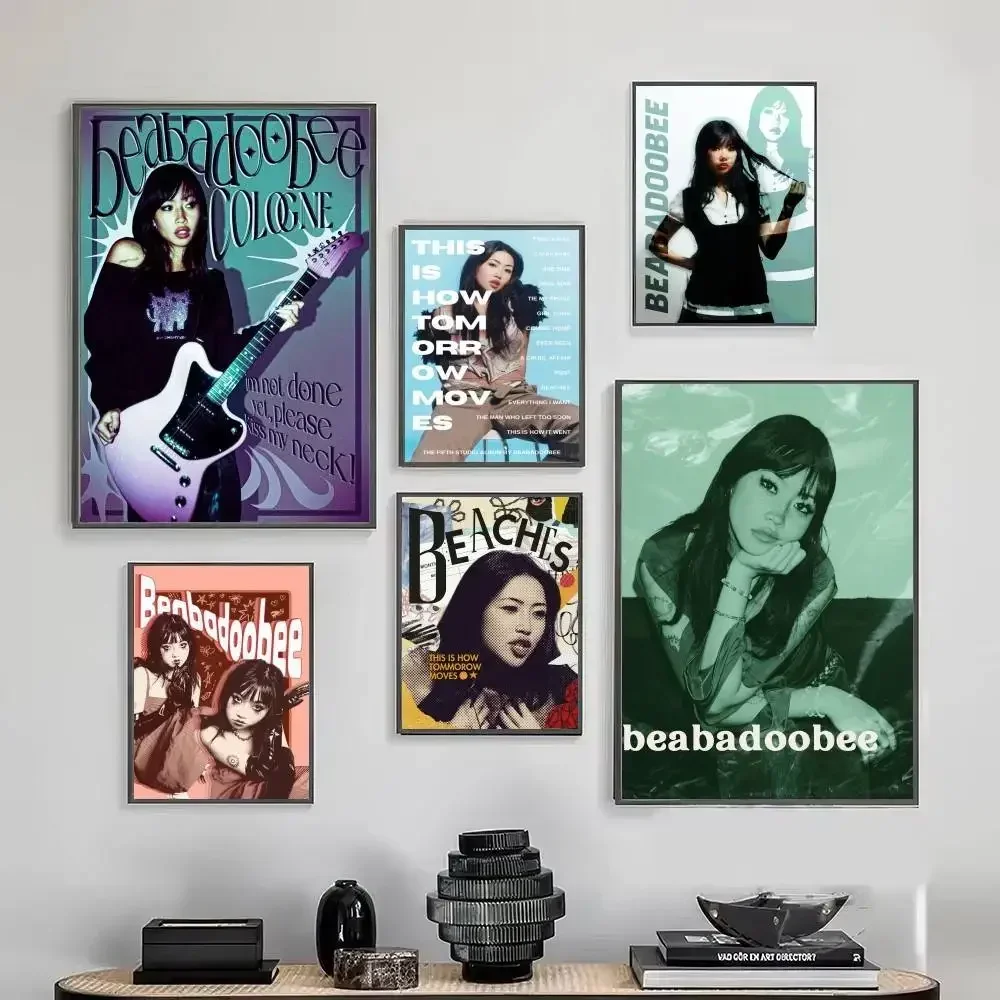 Singer Beabadoobee Classic Poster DIY Sticky Poster Retro Sticker DIY Room Bar Cafe Kawaii Room Decor