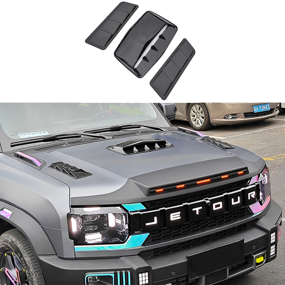 

Car Hood Cover Air Inlet Decoration Sticker Engine Hood False Air Vent For CHERY JETOUR Traveler Modification Accessories