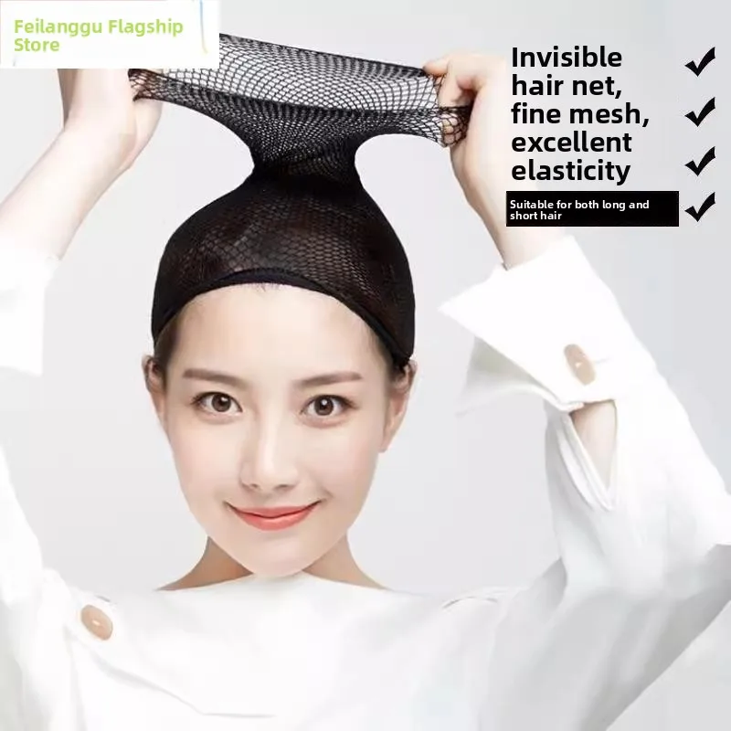 

Profional Women's Fine Me Hairnet Bun Headband Accory Elastic Hair Cover Sli Faionable Hair Accories
