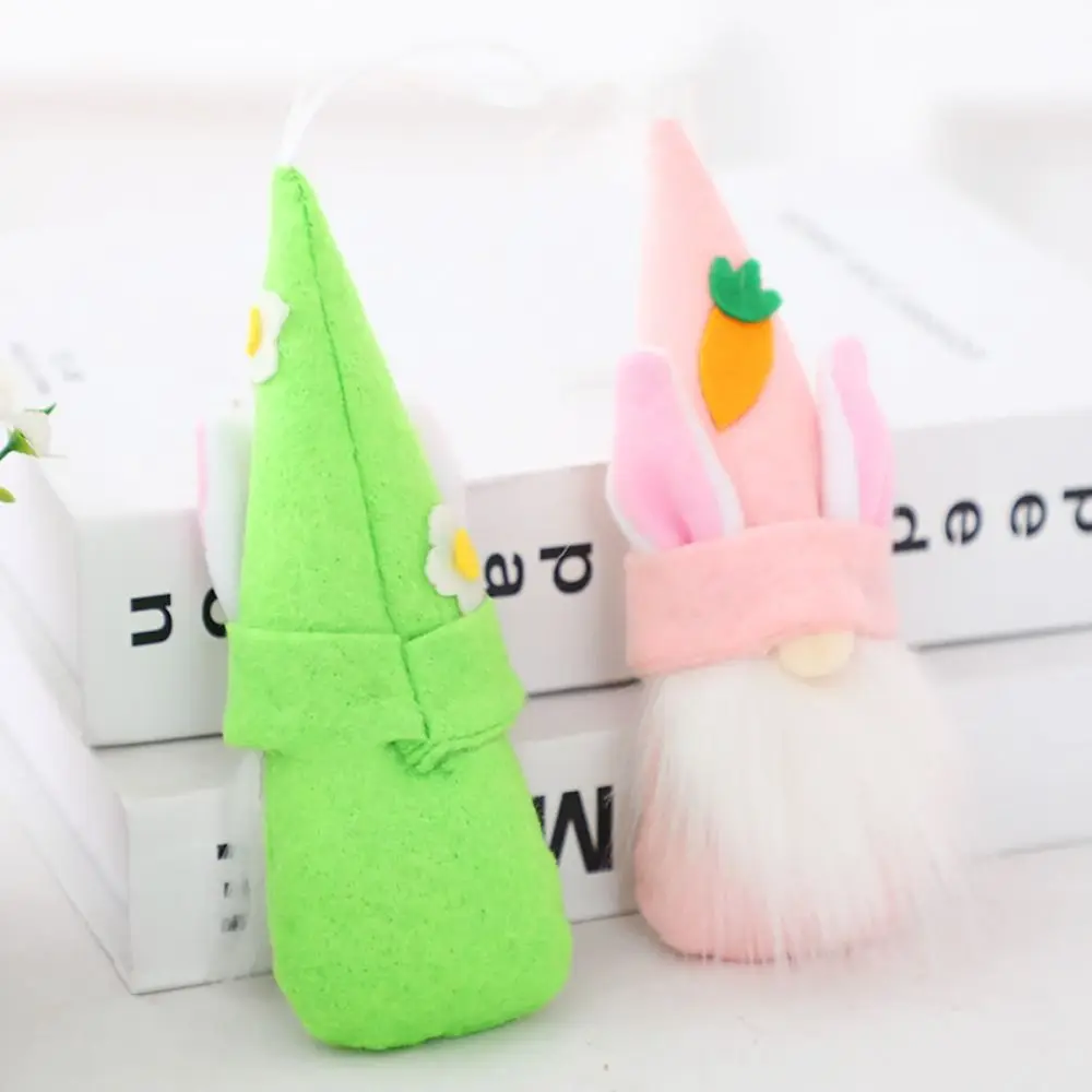 Party Gift Easter Supplies For Children Home Decor Rabbit Ear Doll Faceless Rabbit Pendant Elven Ornaments Old Man Head Doll