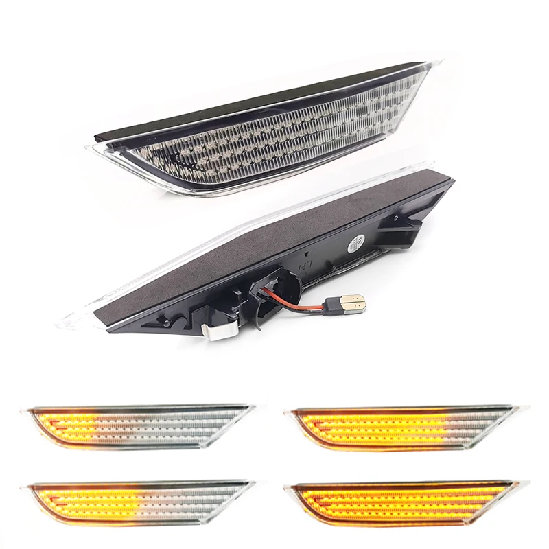 

2 шт. светодиодные боковые габаритные огни указатели поворота, мигающие лампы для Nissan GTR R35 Coupe 2007-2017 GT-R Nismo, автомобильный Стайлинг