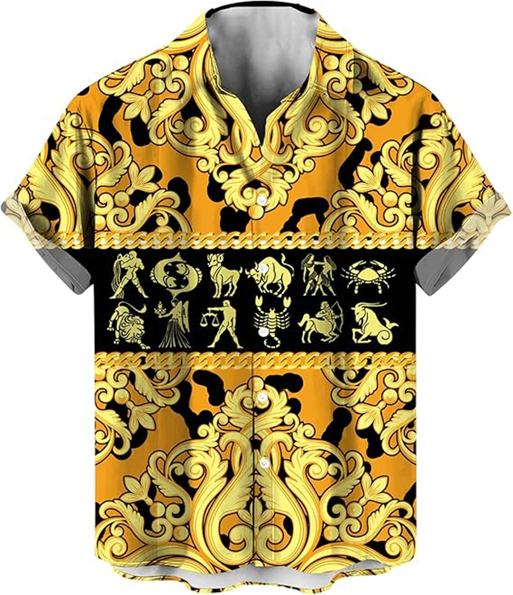 

Men's 3D Printed Floral Shirt Neutral Fashion New Summer Casual Fresh Style Oversized Breathable Lapel Button Hawaiian Shirt Men