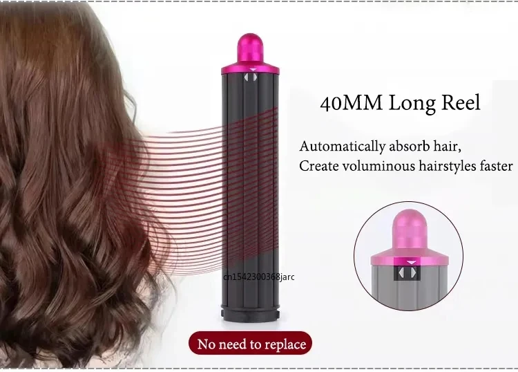 Hair Dryer Curling Attachment 40mm Automatic Curling Nozzle For Dyson Supersonic Hair Dryer Accessories Air Styler Cylinder Comb