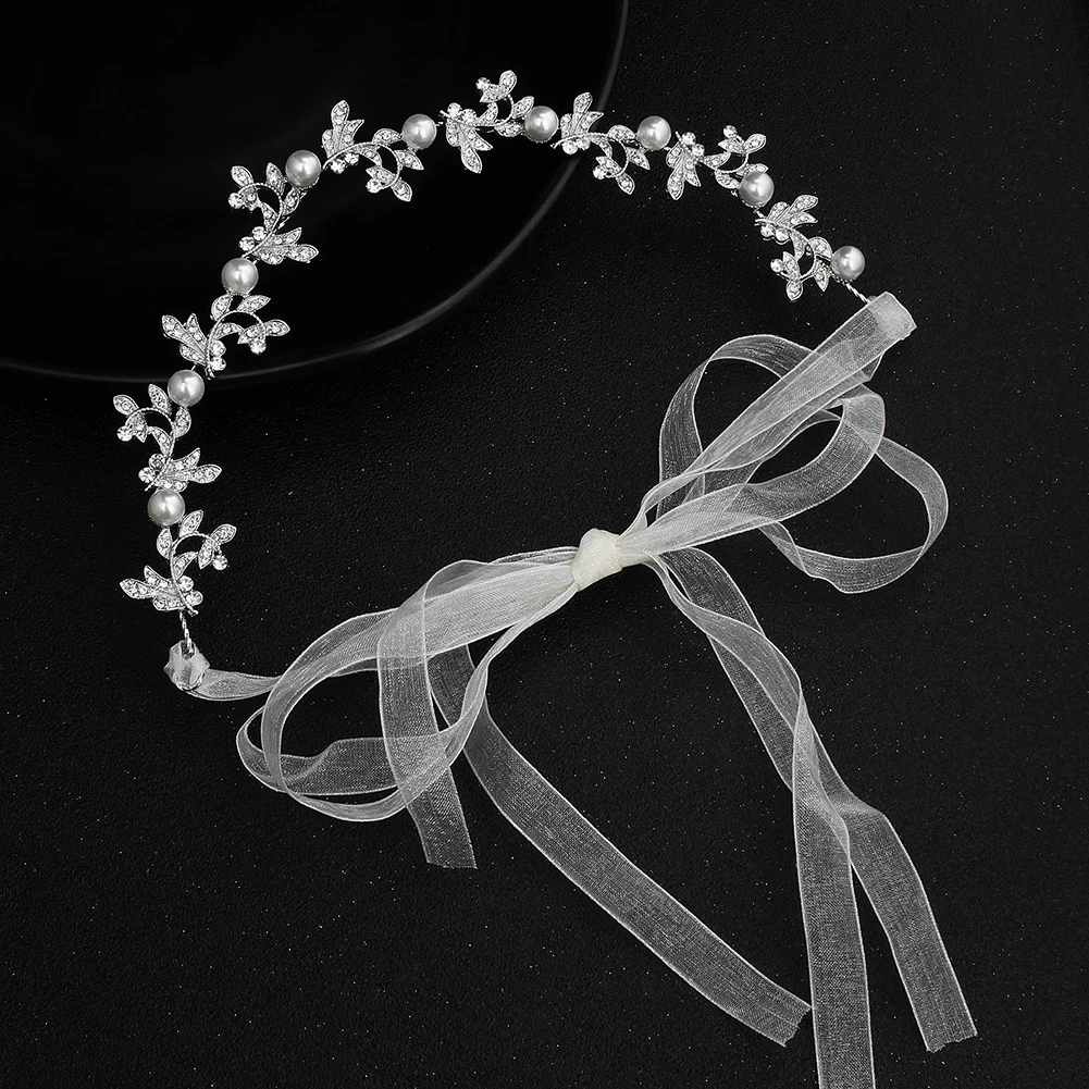 Wedding Luxury Round Pearl Bride Hairband Women Hair Decoration Accessories