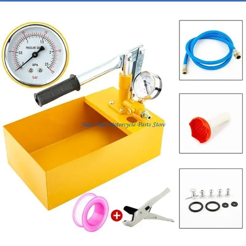 

P9FD Hand Operated Water Pipe Pressure Tester Cast Iron Design Underfloor Heating Use