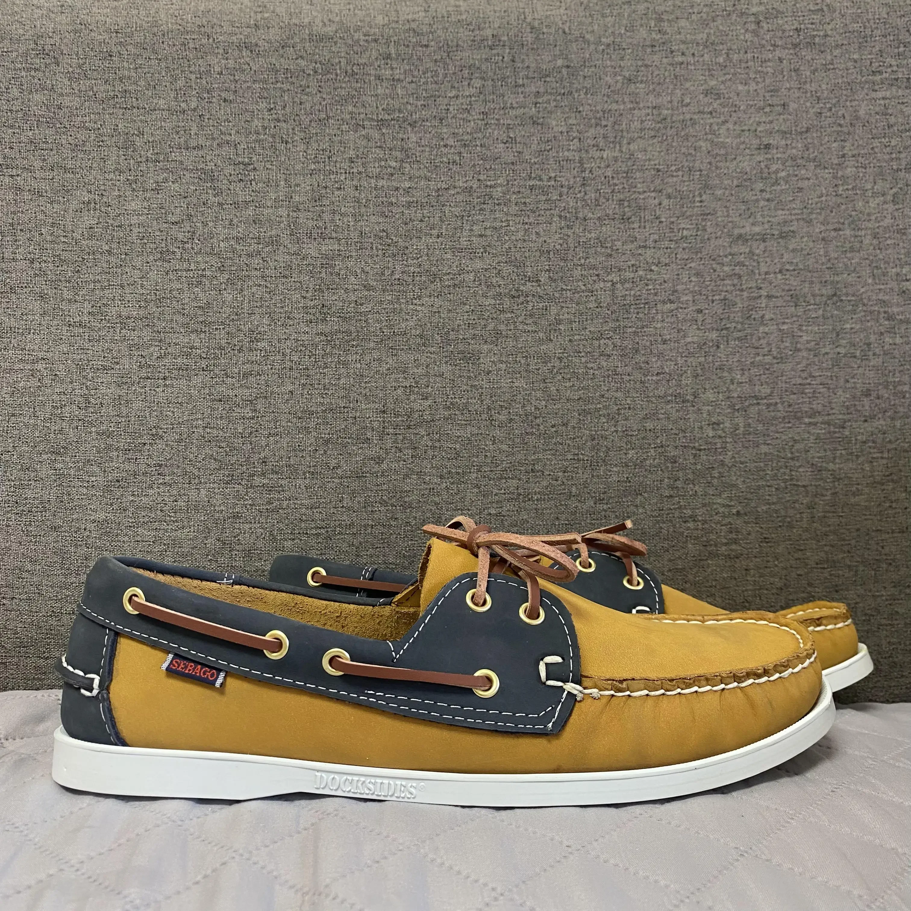 

Мужские Аутентичные туфли seбаго Docksides, кожаные топ-сайдеры премиум-класса на шнуровке с носком Moc, 2024X162