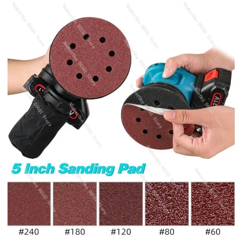 Lithium Electric Sander Polishing Machine for Wood Metal Grinder with Dust Collection
