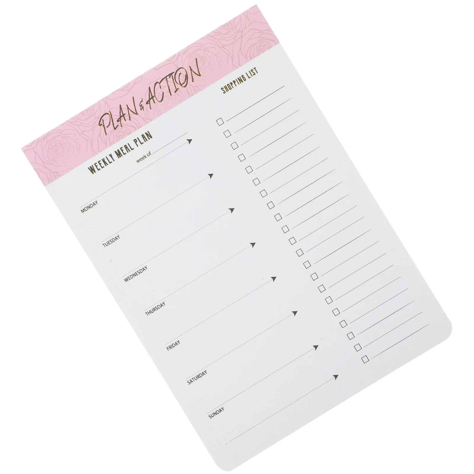 مفكرة مخططة غذائية، لوحة مذكرة محمولة مدمجة للكتابة اليومية وأفكار الرسم للاستخدام المنزلي والمكتب، صغيرة متعددة الوظائف