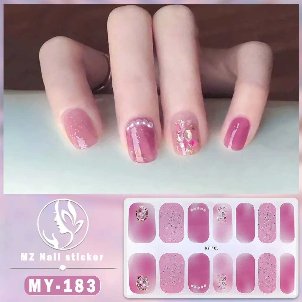 MEBIS Nail Stickers Nobake Gel 5D Nail Sticker Full Sticker Nail Sticker Japan And Korea Waterproof Imitation Diamond