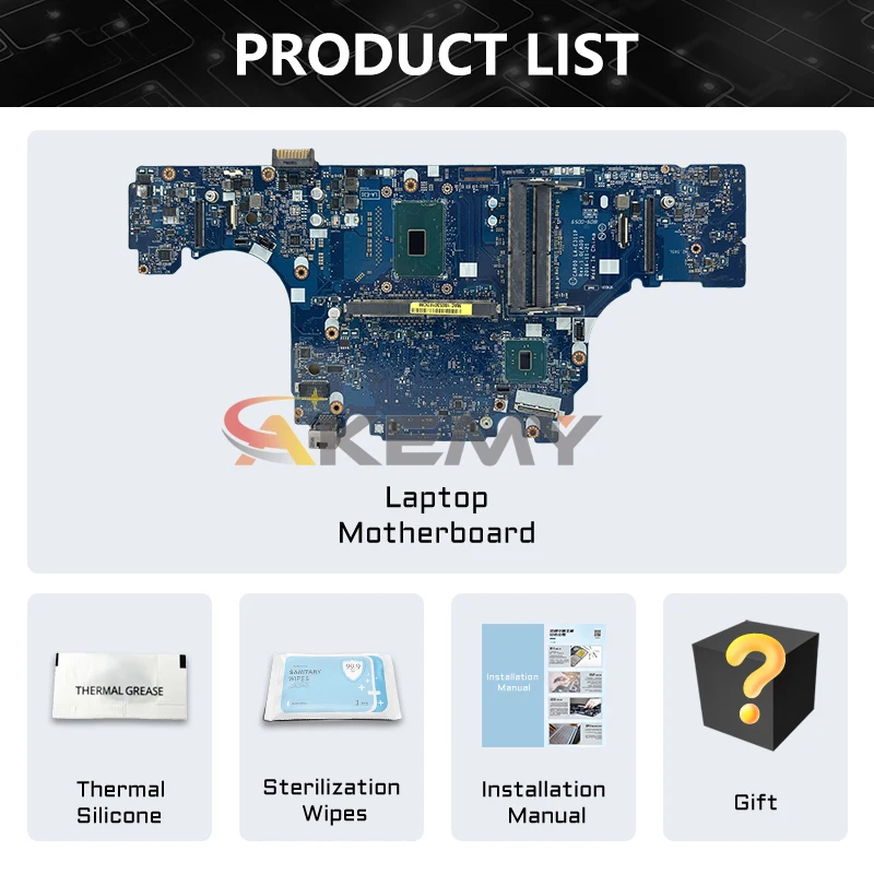 Voor DELL Laptop Moederbord LA-E311P Moederbord Precisie M7520 CPU i3 i5 i7 100% Getest