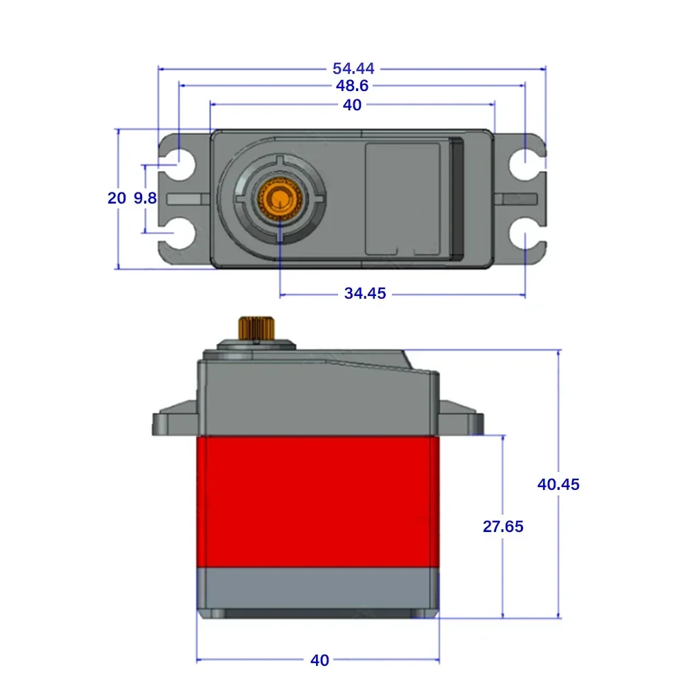 Micro TD-8120MG Digital Servo Motor 180 270 360 Degree High Torque Metal Gear Servomotor 20kg RC Car Helicopter Arduino Robot