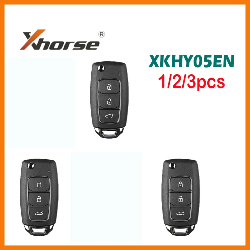 

1/2/3pcs/lot XHORSE XKHY05EN Car Remote Key for Hyundai Style 3 Buttons Wired Universal Remote Keys Fob for VVDI Key Tool