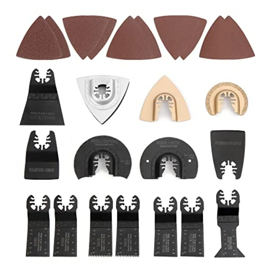

25-piece Oscillating Multitool Accories, Quick Release Oscillating Saw Blades to Cut Wood Metal Plastic, Fit Worx Milwaukee Bla