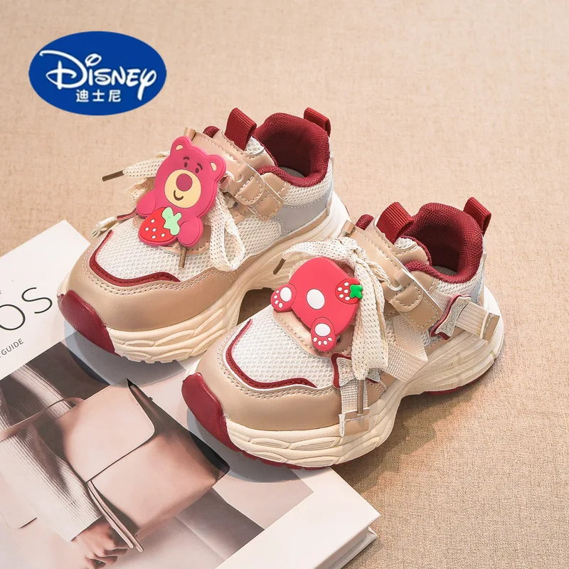 

Disney Strawberry Bear Sneakers 2025 Spring - Lightweight Dad Shoes for Big Kids, Soft Sole for Running & Play