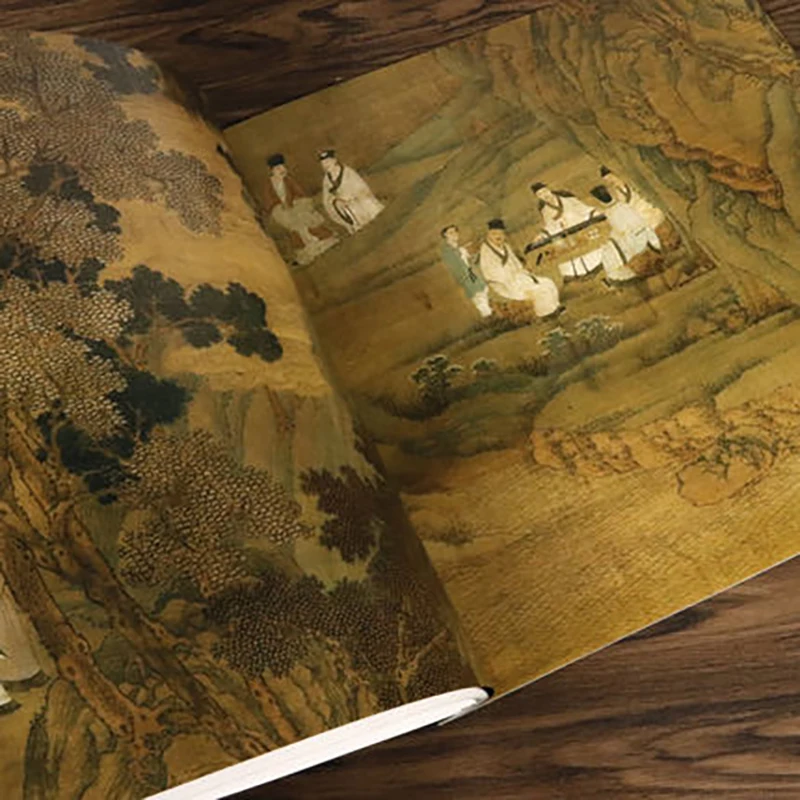 Zhou Chen Traditional Chinese Painting Book Meticulous Freehand Landscape Figures Drawing Tutorial