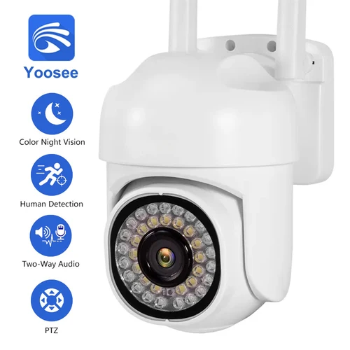 Imagen 1 del producto Yoosee WiFi cámara IP 5MP PTZ cámara al aire libre impermeable Color visión nocturna detección de movimiento seguimiento automático cámara de vigilancia