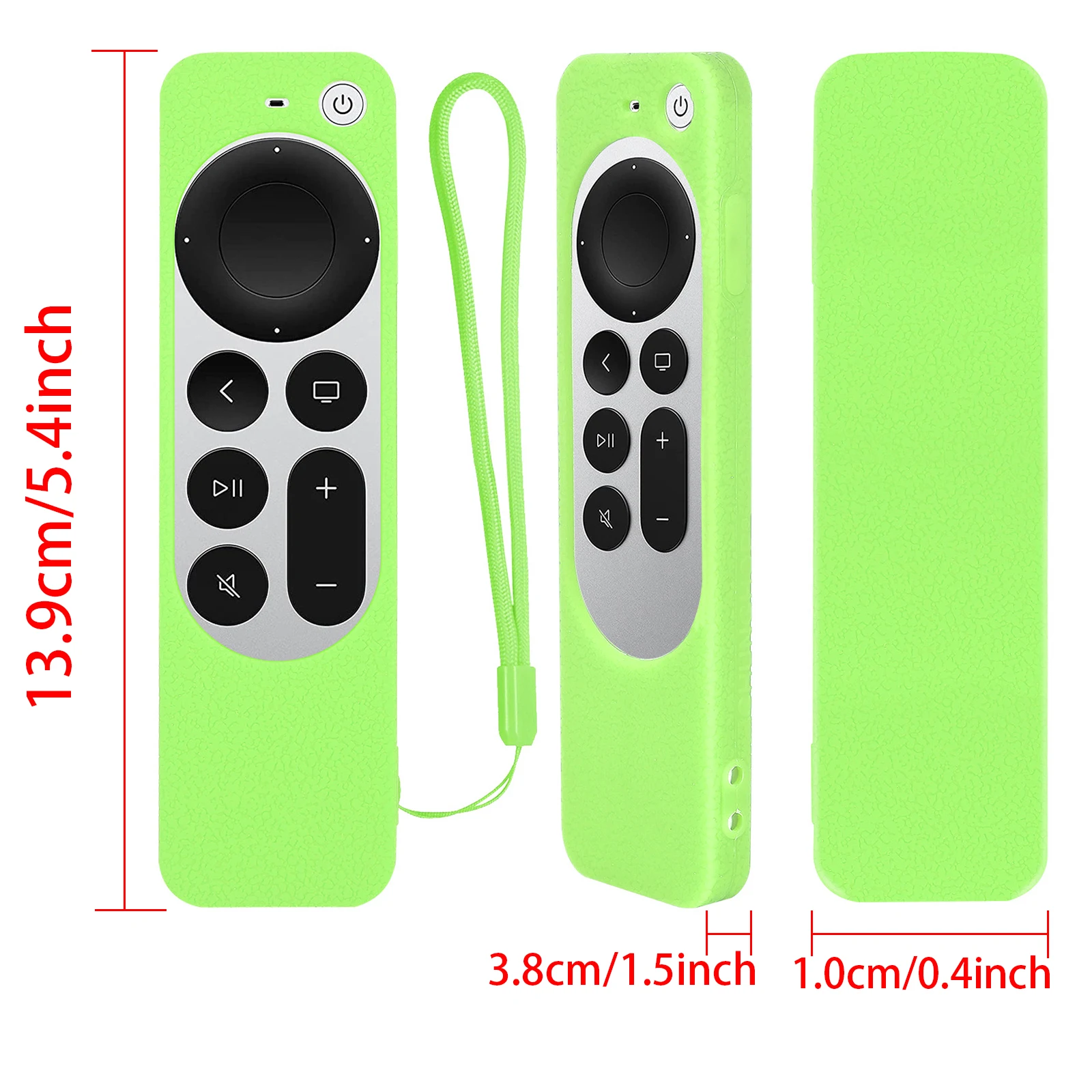 1 Pair Colorful Silicone Protective Case Fit for Apple TV Siri Remote Control Waterproof Cover Lightweight Anti Slip Rectangle