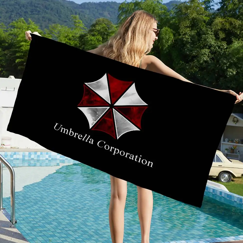 R-Resident-Evil-Game Microfiber Blanket Quick Drying Beach Towels Oversized Printing Super Absorbent Pool Towel Blanket