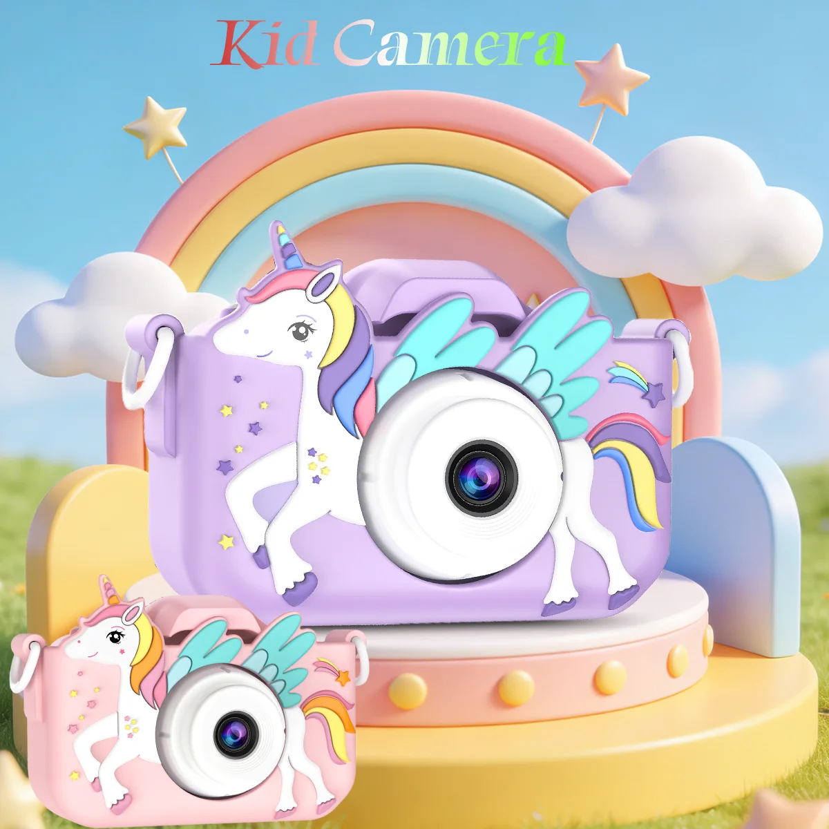 Câmera infantil 1080P HD -20MP lente dupla com modo selfie, brinquedo de aventura ao ar livre para 3-12 anos. Melhor presente de aniversário/natal.