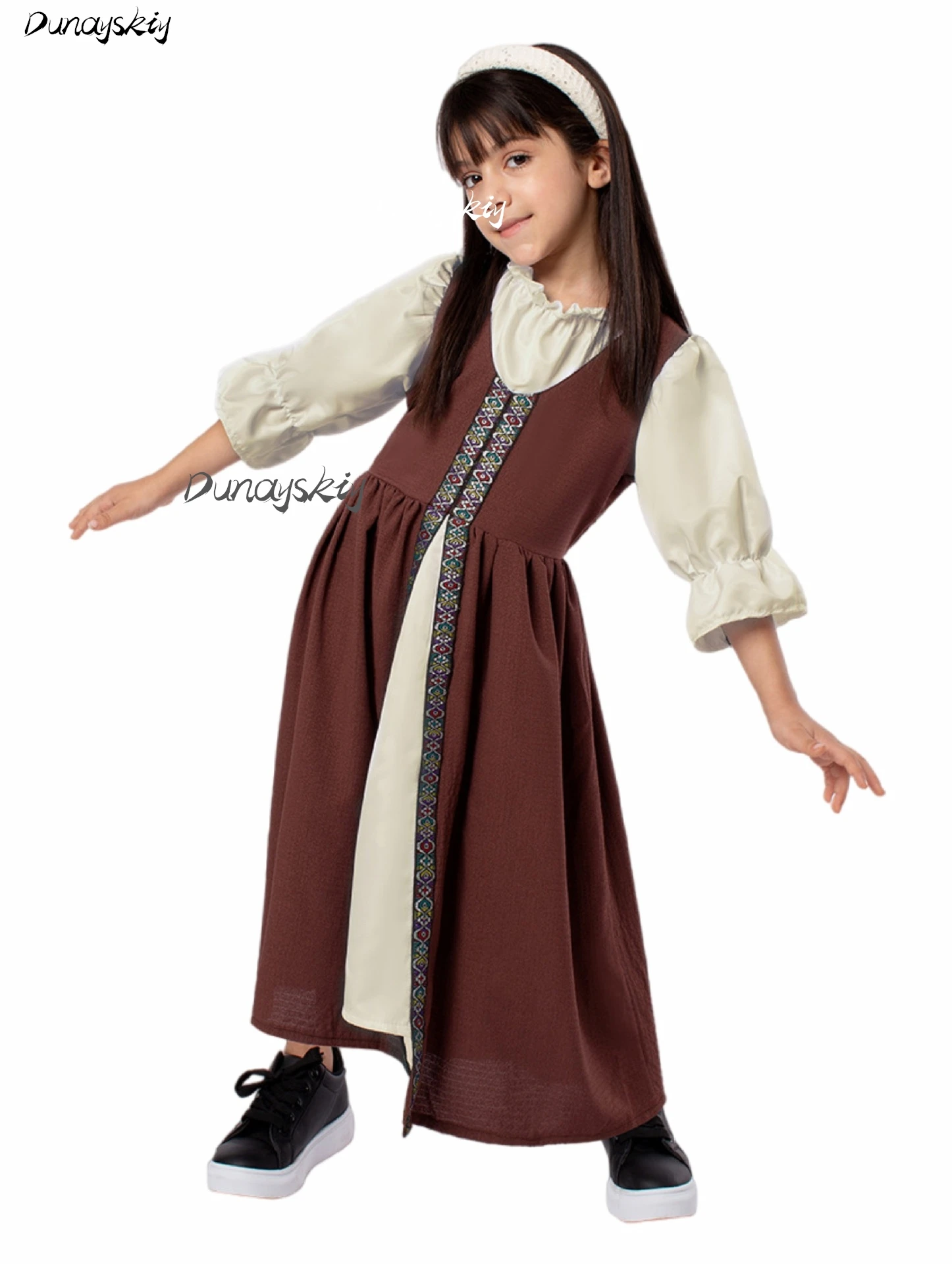 Medieval Vintage Townsfolk Cosplay Costume Set Peasant Renaissance Village Suit Dress Up Halloween Christmas Costumized