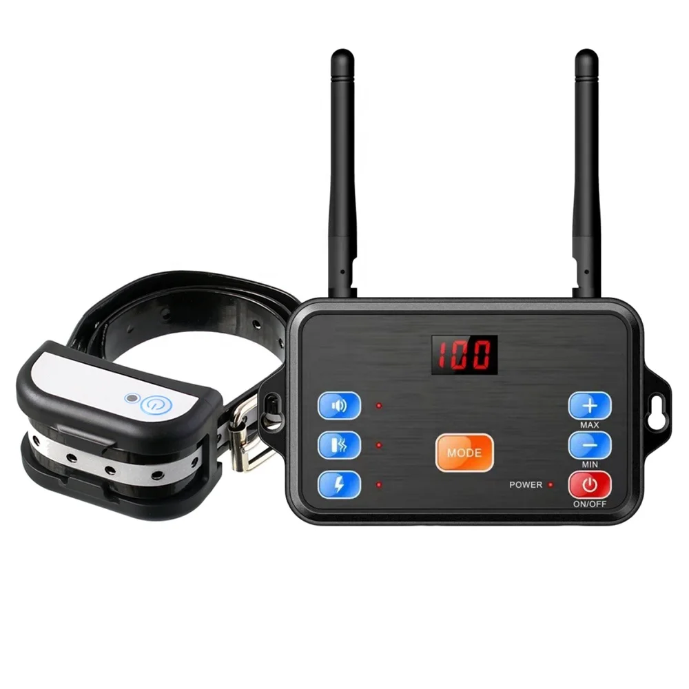 

Wireless Dog Fence Collar Eco-Friendly Plastic Rechargeable Electric Shock Training Collar Beeper Vibration