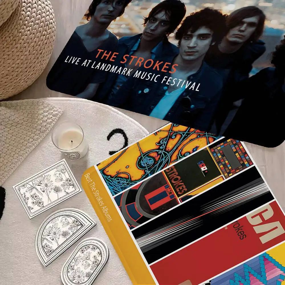 Rock Band The S-Strokes Room Mats Retro Multiple Choice Living Room Kitchen Rug Non-Slip Welcome Rug