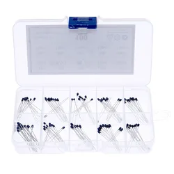 100pcs 10Value black NTC thermistor Thermal Resistor Kit NTC-MF52AT Resistors set 1K 2K 3K 4.7K 5K 10K 20K 47K 50K 100K 5% 3950B