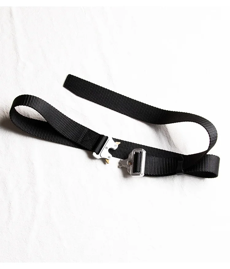 Modischer Hip-Hop-Punk-Y2K-Gürtel für Outdoor-Sport, Jugendlicher Taillengürtel 3,8cm 3cm 2,5cm Canvas Taktischer Gürtel für Männer und Frauen Trend – Detail 5