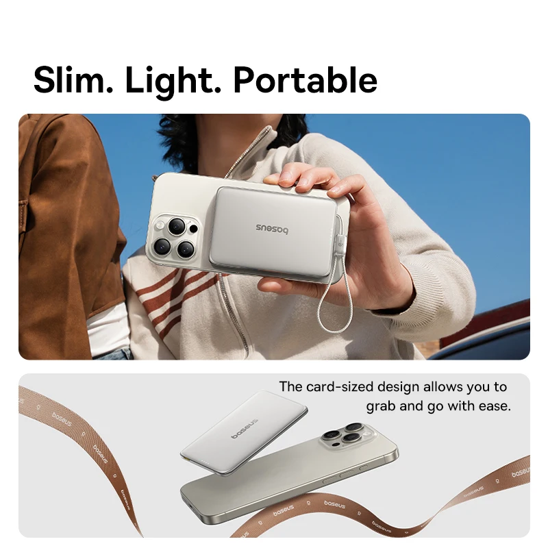 【CCC】Baseus 10000mAh بنك طاقة مغناطيسي 15W لاسلكي PD 27W سلكي سريع USB-C/iP كابل شحن لهاتف iPhone 17 Samsung Xiaomi #3