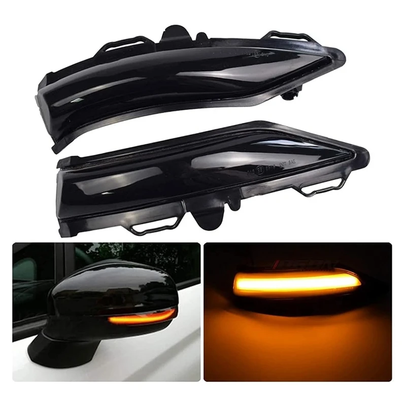 Car Side Rearview Mirror Light LED Turn Signal Lamp For FORD Fiesta MK8 2019+ Dynamic Blinker Indicator Light Replacement Parts