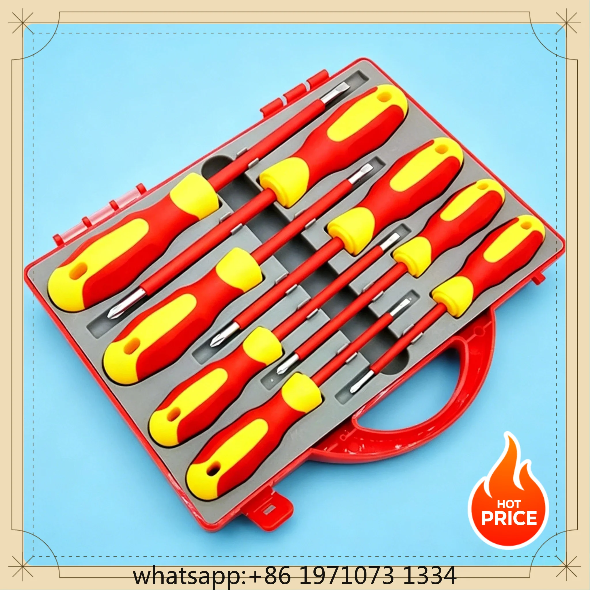 8Pcs Magnetic Insulated Screwdriver Kit High Voltage Safety Slotted Phillips Screwdrivers Professional Electrician Repair Tools