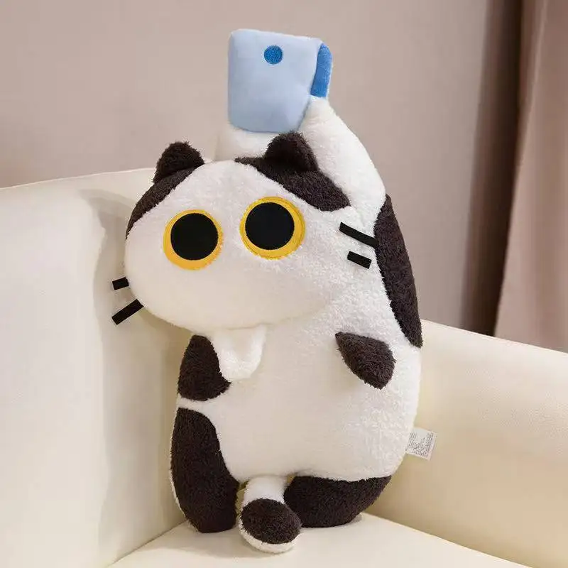 أحدث وسادة قطط مضحكة لتجفيف الشمس كاواي محشوة من القطيفة دمية الرسوم المتحركة أنيمي تمنح الأطفال هدايا العيد لعيد الميلاد