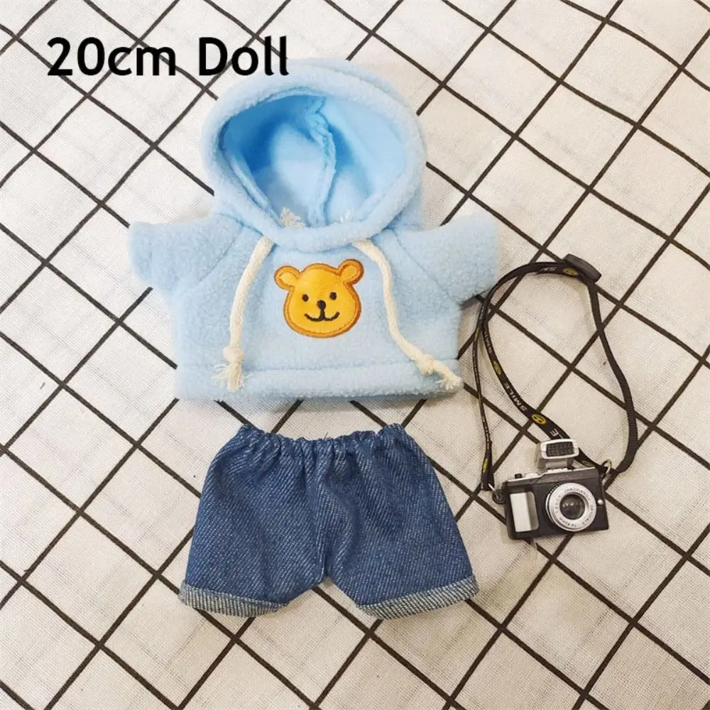 10/20cm setelan Sweater boneka Mini Hoodies boneka mantel untuk boneka katun Aksesori boneka idola pakaian kaus