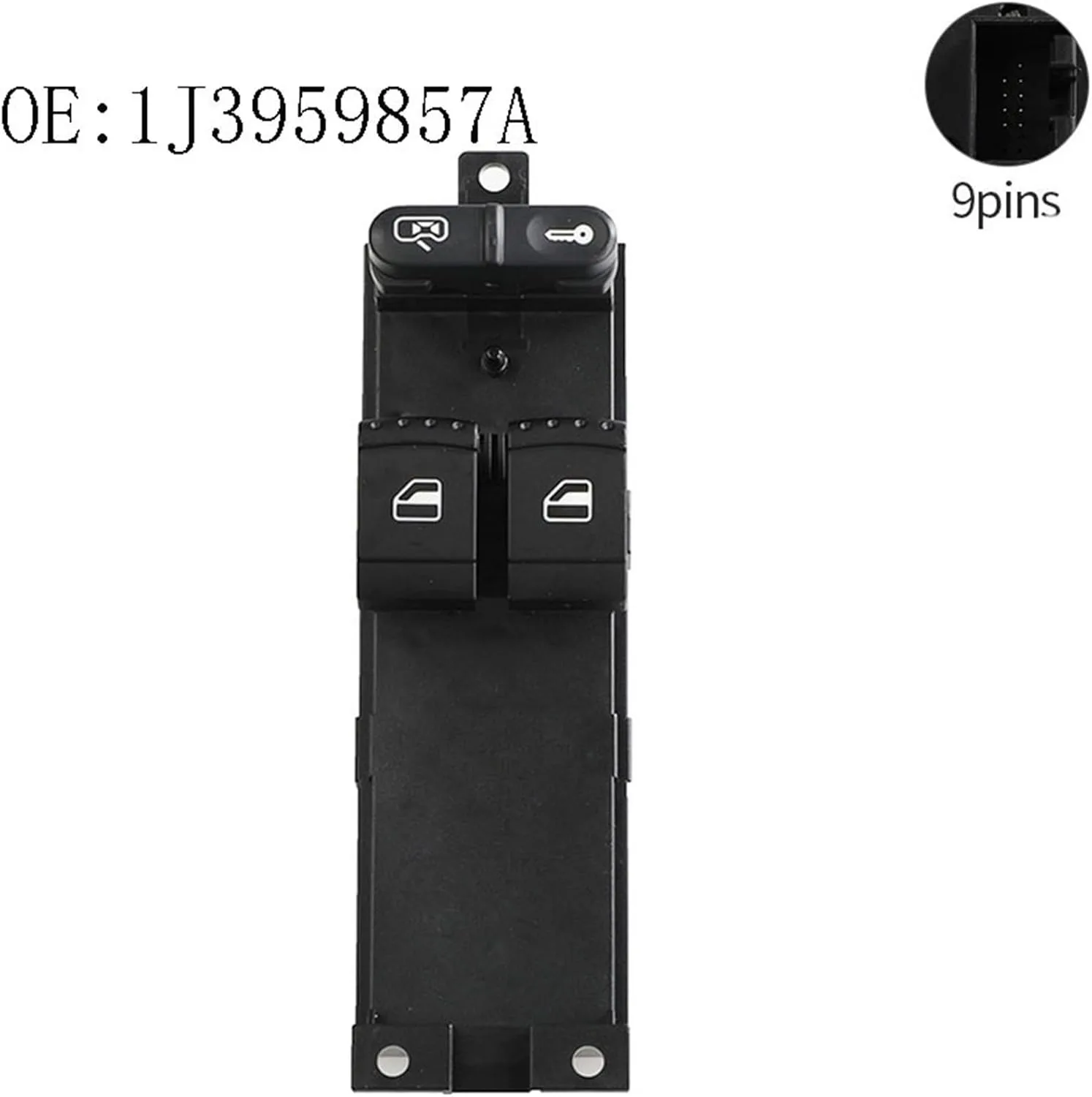 

Twowinds Power Window Switch, Left front door, A3 (1996-2000) Fabia I (1999-2008) Leon I (1999-2005) Golf 4 (1997-2006) B5 (1996
