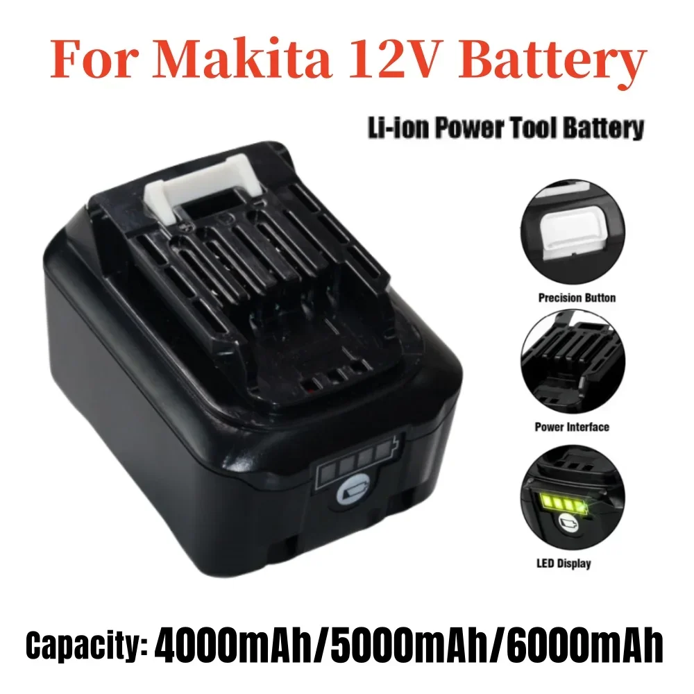 for Makita 12V 4000/5000/6000mAh Rechargeable Lithium Battery BL1021B BL1041B BL1015B BL1020B BL1040B 197402 Power Tools