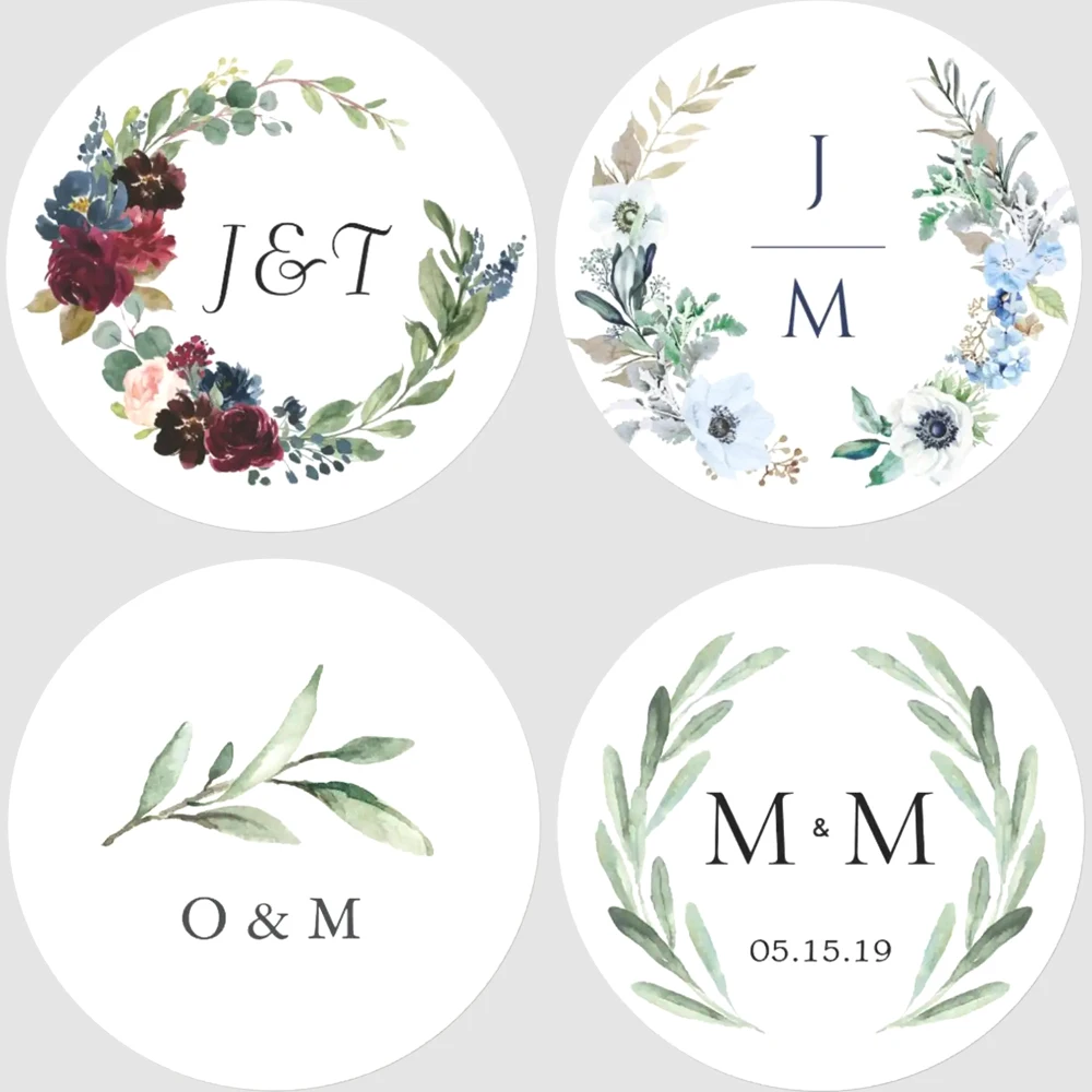 50 STKS Gepersonaliseerde Dank U Stickers Bruiloft Welkom Sticker Aangepaste Stickers Bruiloft Ronde Sticker Label voor Bruidsdouche