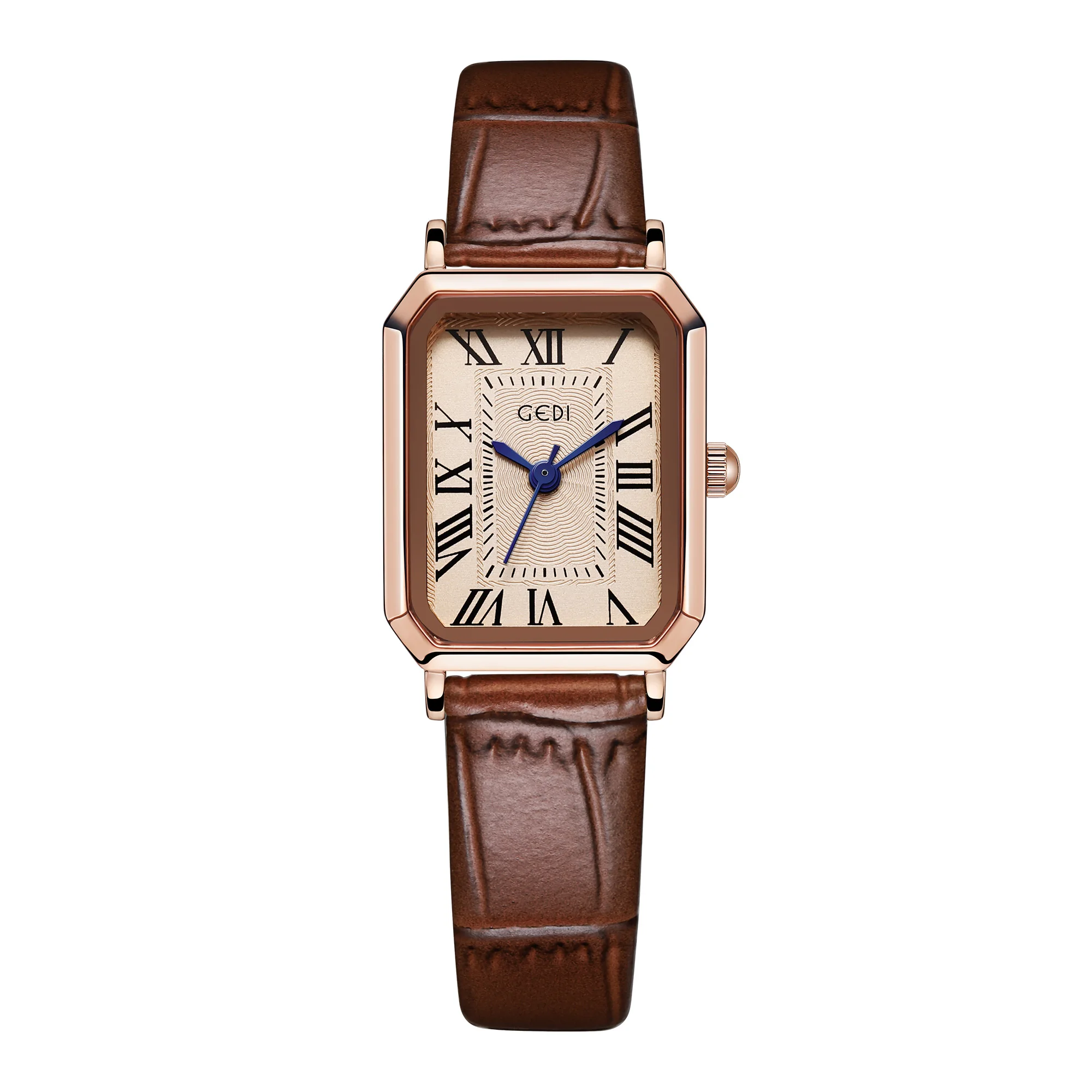 Retro small square plate temperament student watch niche high-end belt bowl watch ladies waterproof quartz watch