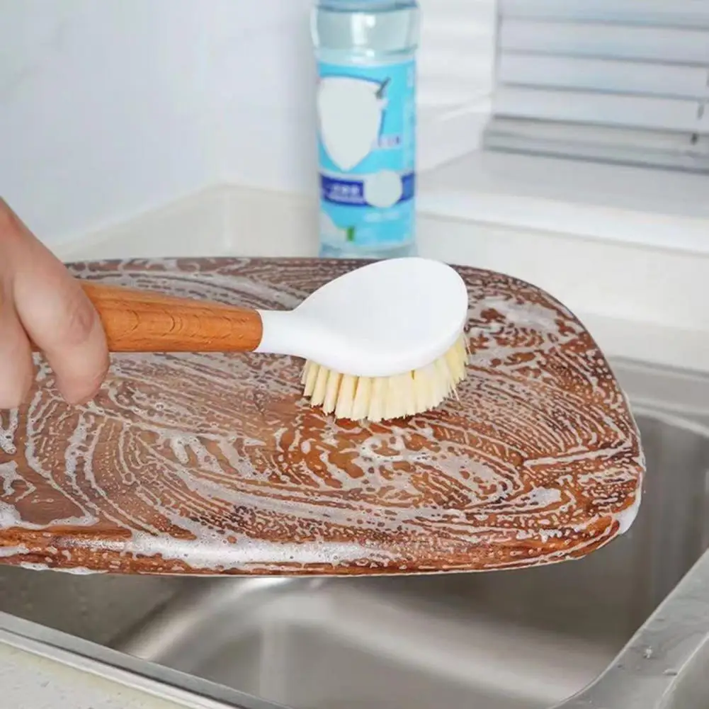 Durable Pot Scrubber 3pcs Pot Brush Set with Non-slip Handle Sturdy Bristles Scrubber for Kitchen Sinks Pans Plates Cookware