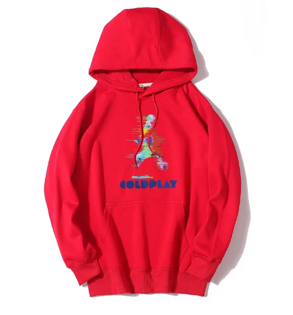 コールドプレイ、ロックバンド、は春と秋に幅広い種類のフード付き、ゆったり、快適なスウェットシャツを男女問わず提供しています