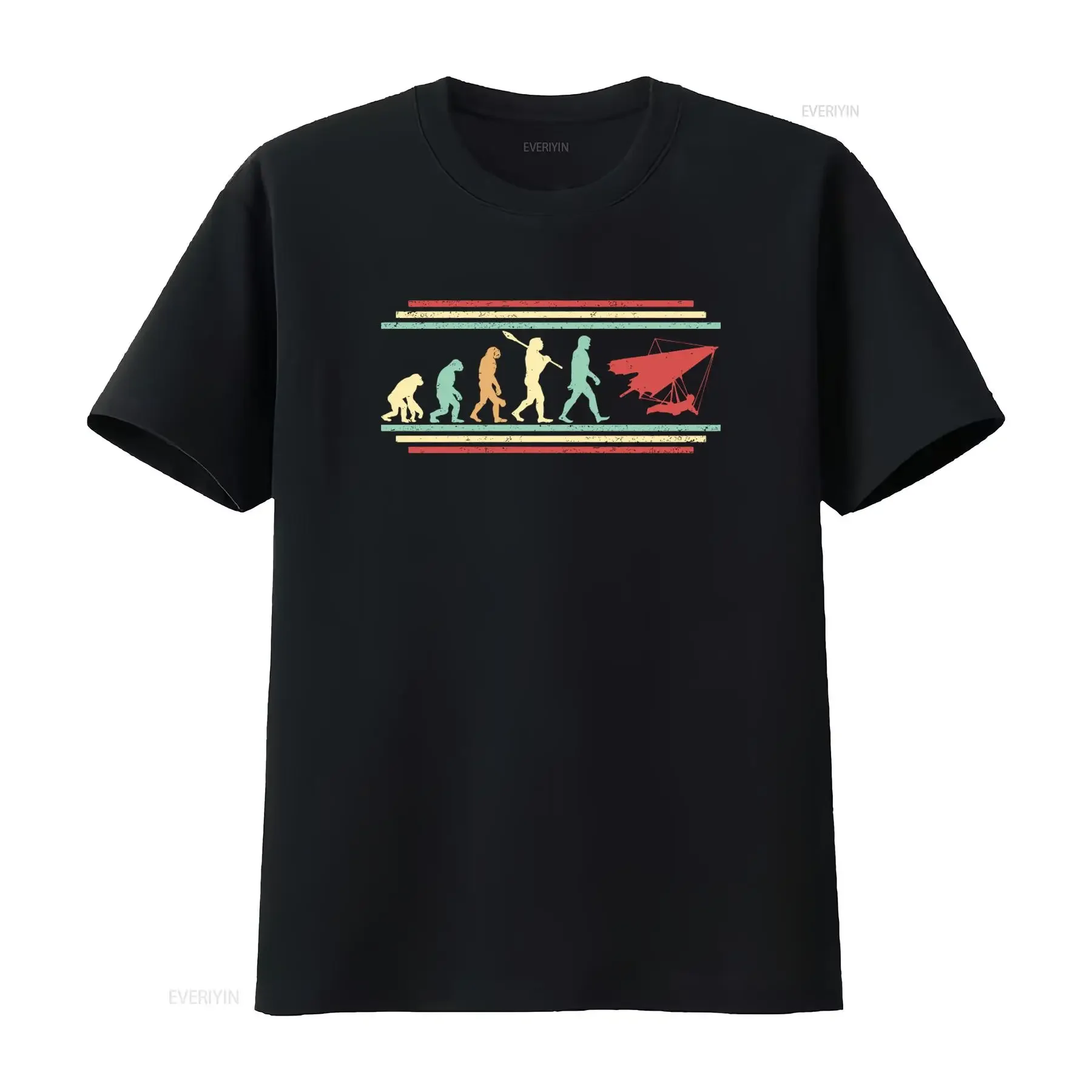 Men's Hang Gliding Evolution T Shirt Glide in Style with Glider Jersey vintage Washed Soft Top For Everyday Wear Unisex